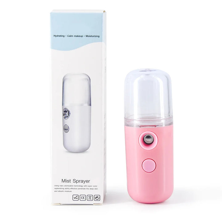 USB Mist Facial Sprayer  Humidifier Rechargeable Nebulizer Face Steamer Moisturizing