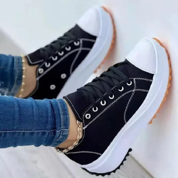 Classic White Canvas Shoes Sneakers Solid for Women