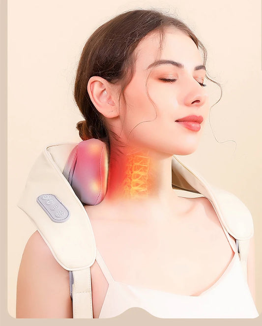 Neck and Shoulder Massager Wireless Electric Air Compress Kneading Multifunctional