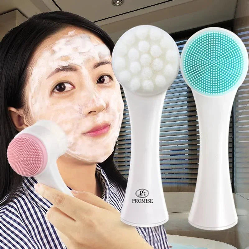 Silicone Facial Wash  Manual Cleansing Brush Facial Cleanser