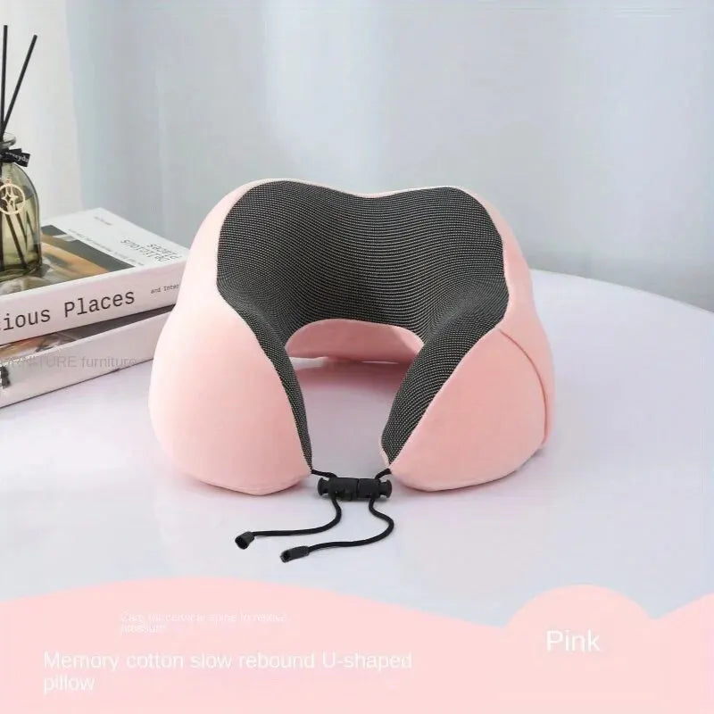 U-Shaped Memory Foam Travel Pillow – Comfort & Support Anywhere