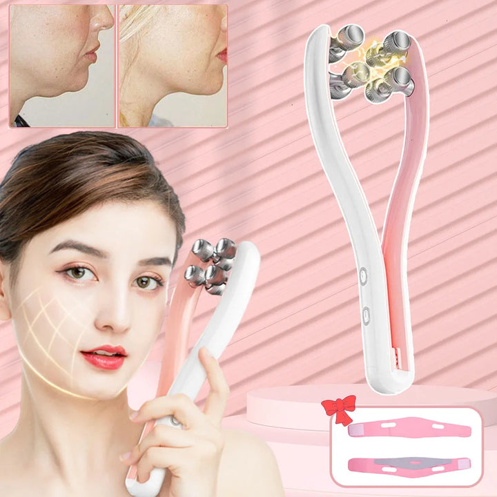 Face Massager Roller Y Shape Face Lifting Device V Face Double Chin Remover