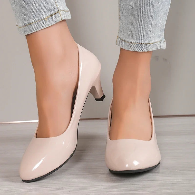 Women Pumps Nude Shallow Mouth Women Shoes Fashion