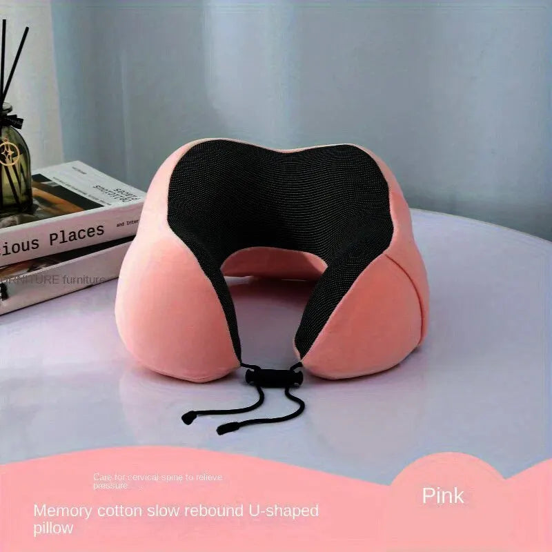 U-Shaped Memory Foam Travel Pillow – Comfort & Support Anywhere