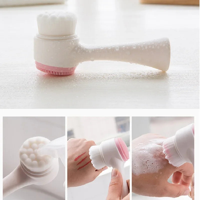 Silicone Facial Wash  Manual Cleansing Brush Facial Cleanser