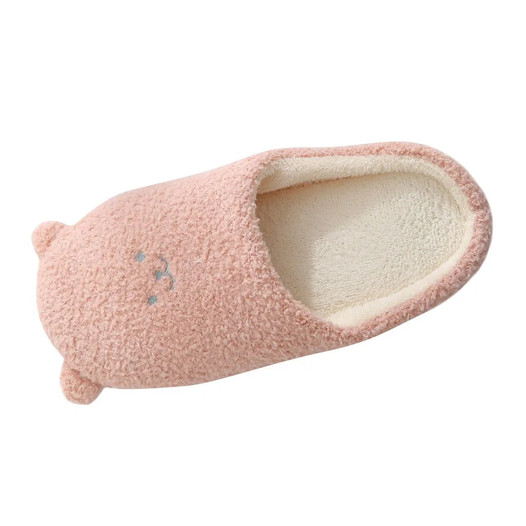 Winter Warm Plush Slippers Women Shoes Non-Slip Indoor Home