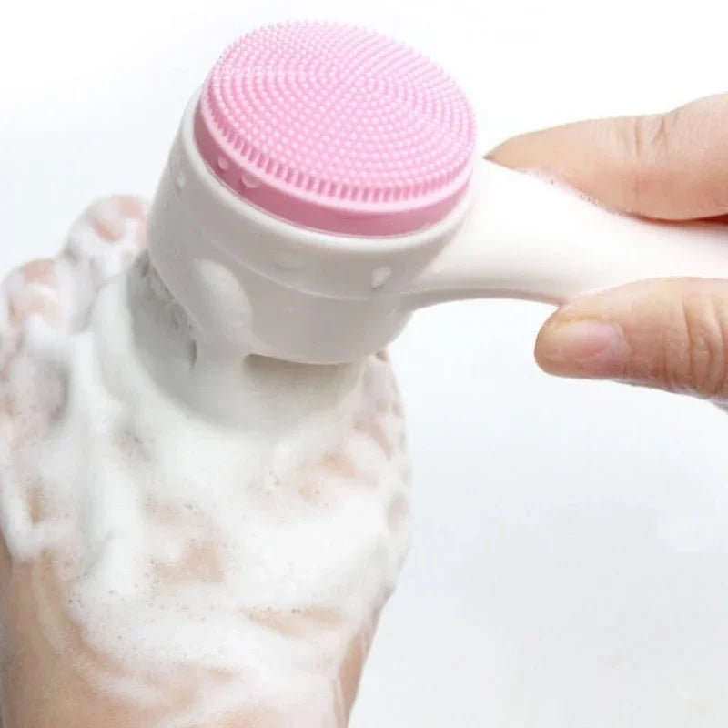 Silicone Facial Wash  Manual Cleansing Brush Facial Cleanser