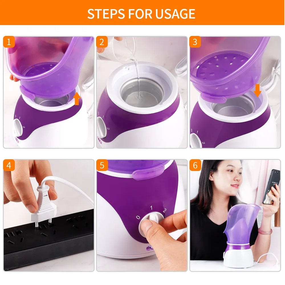 Face Steamer Facial Heating Sprayer Skin Moisturizing Pore Cleaner